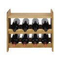 Dębowy regał winiarski · RW-22-8P · olejowany · kolor brązowy