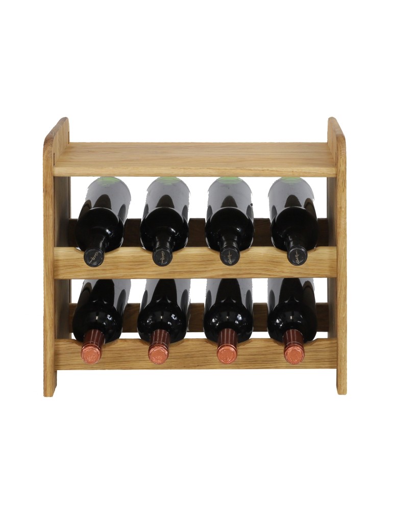 Seria RW-22 - Dębowy regał winiarski · RW-22-8P · olejowany · kolor brązowy - product MODO24.PL 4