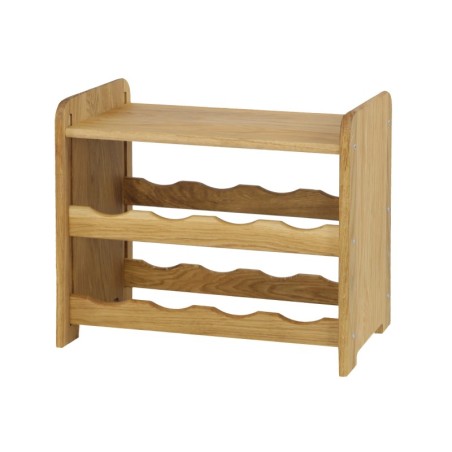 Dębowy regał winiarski · RW-22-8P · olejowany · kolor brązowy