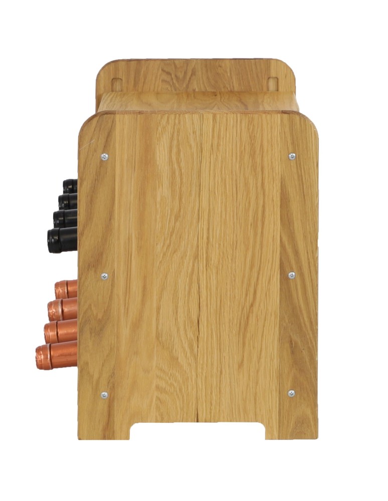 Seria RW-22 - Dębowy regał winiarski · RW-22-8P · olejowany · kolor brązowy - product MODO24.PL 6