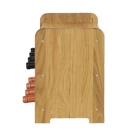 Dębowy regał winiarski · RW-22-8P · olejowany · kolor brązowy