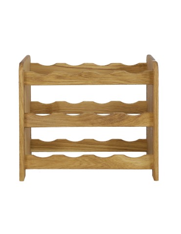 Dębowy regał winiarski · RW-22-12 · olejowany · kolor brązowy - product 2