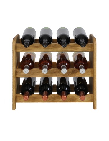 Seria RW-22 - Dębowy regał winiarski · RW-22-12 · olejowany · kolor brązowy - product 3