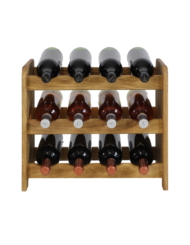 Seria RW-22 - Dębowy regał winiarski · RW-22-12 · olejowany · kolor brązowy - product MODO24.PL 3