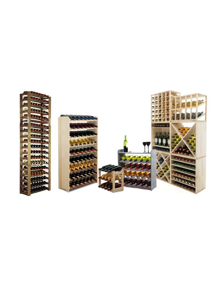 Seria RW-22 - Dębowy regał winiarski · RW-22-12 · olejowany · kolor brązowy - product MODO24.PL 6