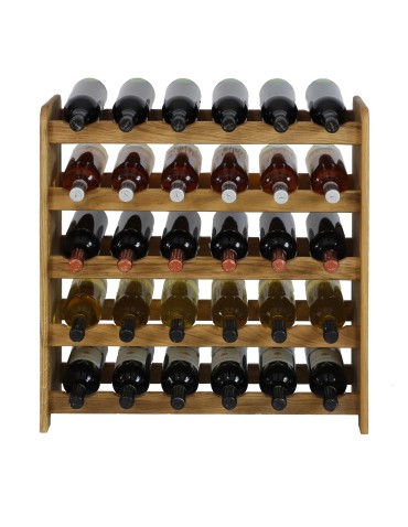 Seria RW-22 - Dębowy regał winiarski · RW-22-30 · olejowany · kolor brązowy - product 3