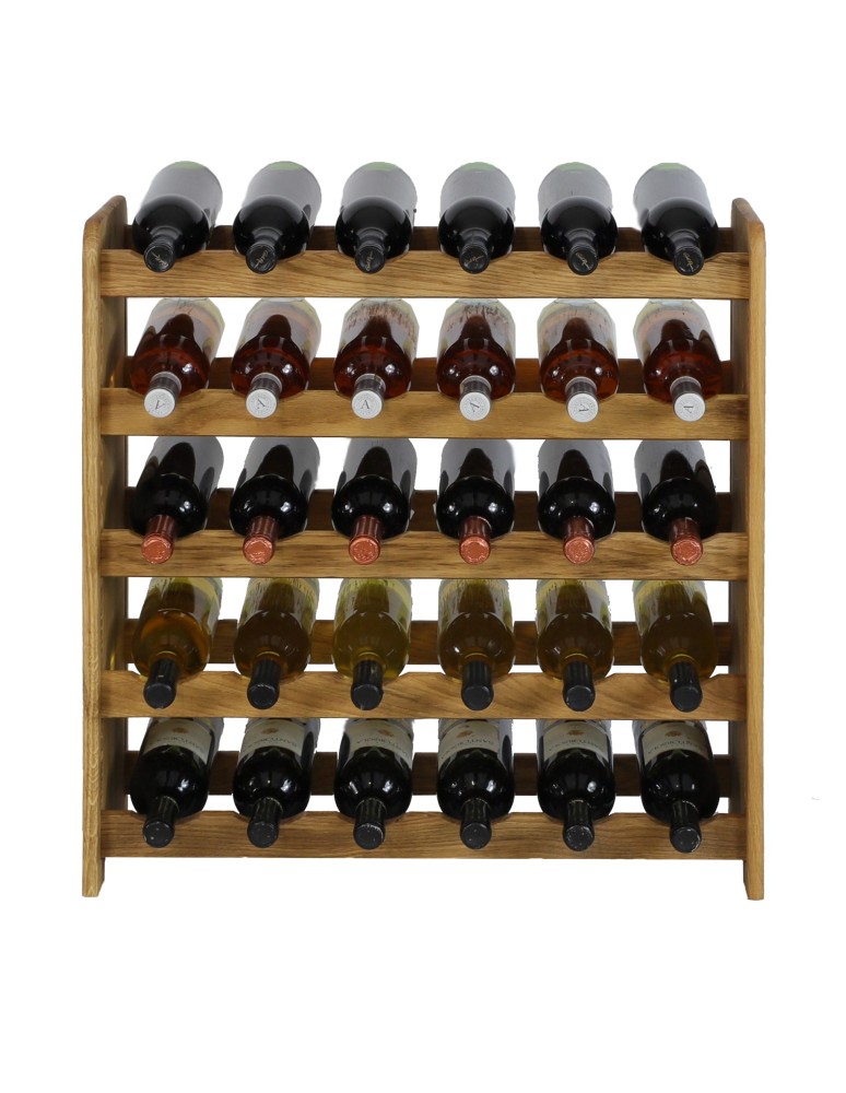 Seria RW-22 - Dębowy regał winiarski · RW-22-30 · olejowany · kolor brązowy - product MODO24.PL 3