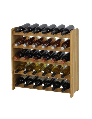 Dębowy regał winiarski · RW-22-30 · olejowany · kolor brązowy