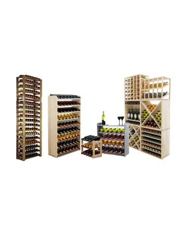 Seria RW-22 - Dębowy regał winiarski · RW-22-36P · olejowany · kolor brązowy - product 6