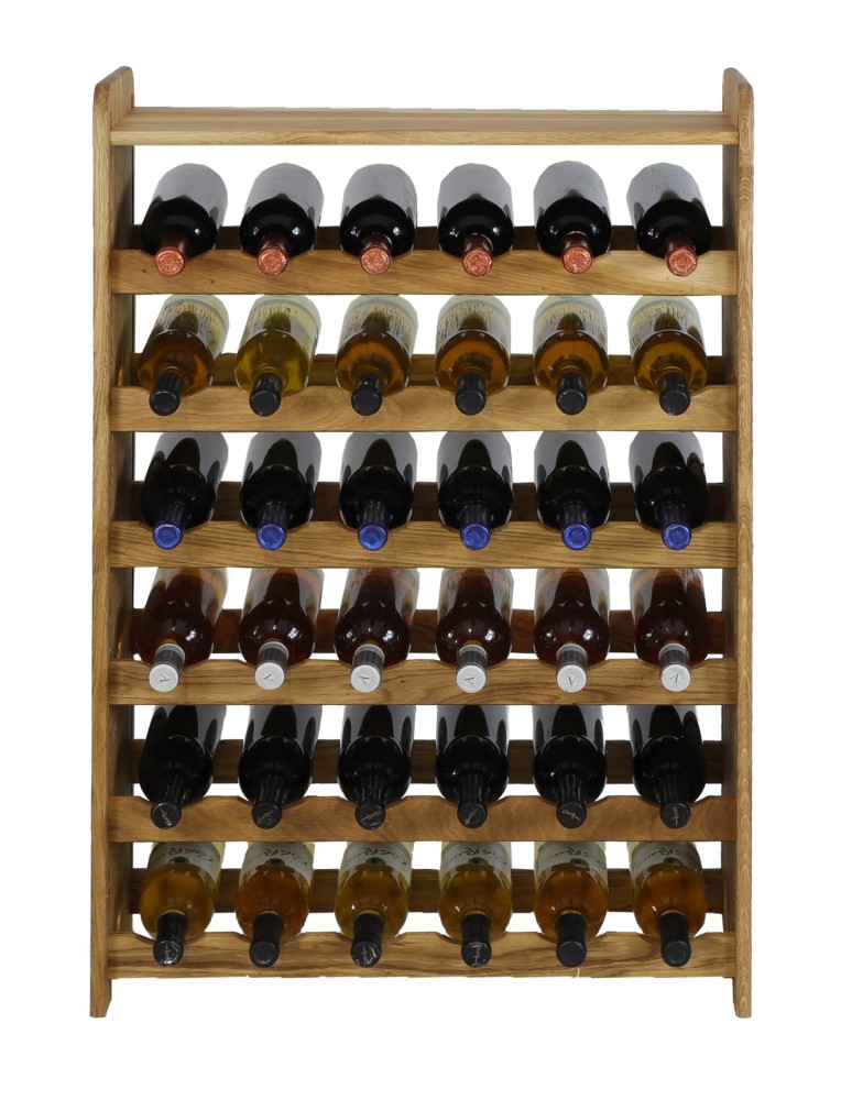 Seria RW-22 - Dębowy regał winiarski · RW-22-42P · olejowany · kolor brązowy - product MODO24.PL 3