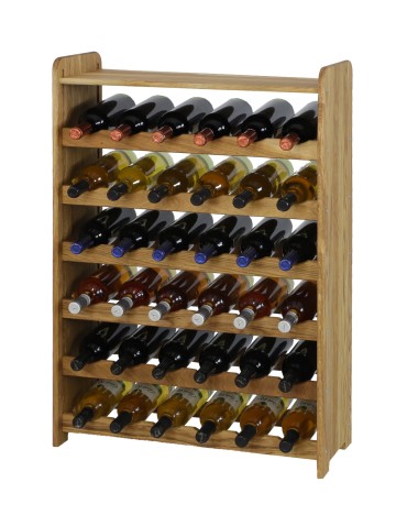 Dębowy regał winiarski · RW-22-42P · olejowany · kolor brązowy