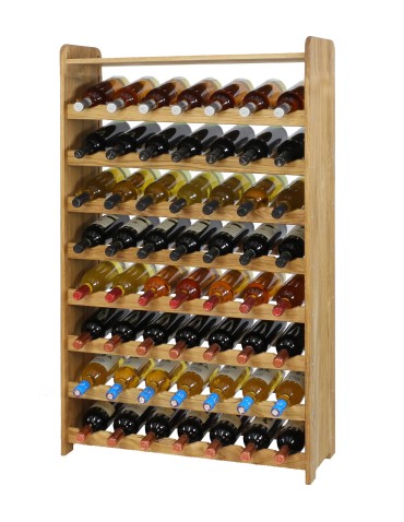 Dębowy regał na wino RW-22-56P · olejowany · kolor brązowy