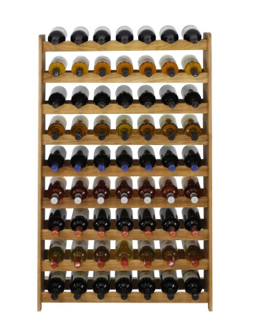 Seria RW-22 - Dębowy regał na wino RW-22-63 · olejowany · kolor brązowy - product 3