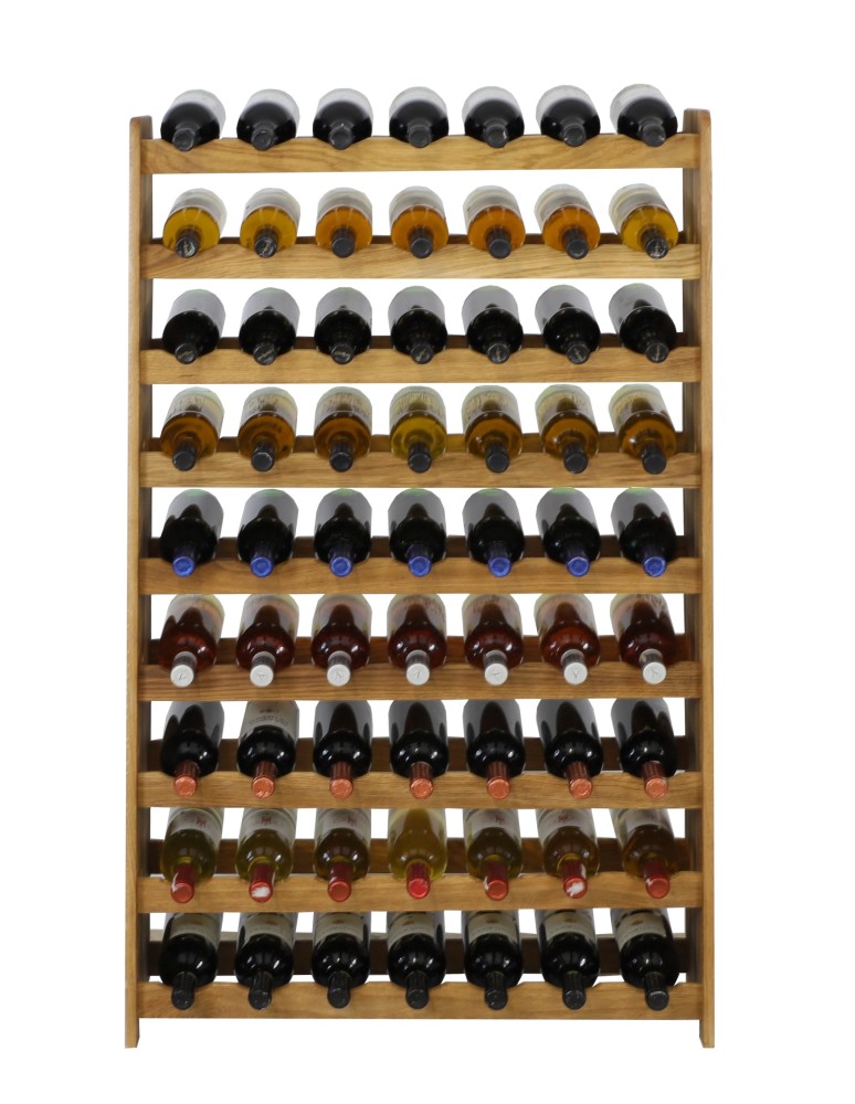 Seria RW-22 - Dębowy regał na wino RW-22-63 · olejowany · kolor brązowy - product MODO24.PL 3