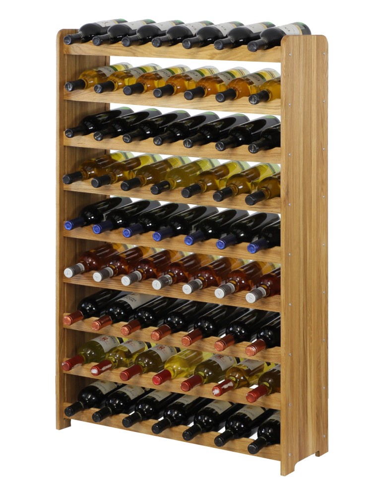 Seria RW-22 - Dębowy regał na wino RW-22-63 · olejowany · kolor brązowy - produkt MODO24.PL 1