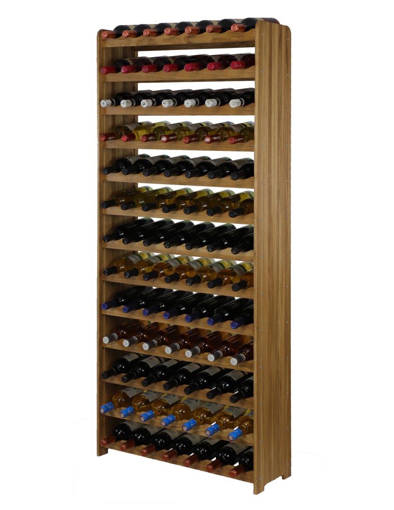 Seria RW-22 - Dębowy regał na wino RW-22-91 olejowany na kolor brązowy - produkt MODO24.PL 1