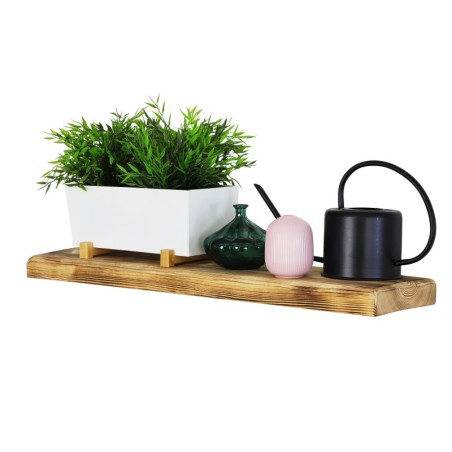 Półka 120 wisząca postarzana opalana vintage, loft