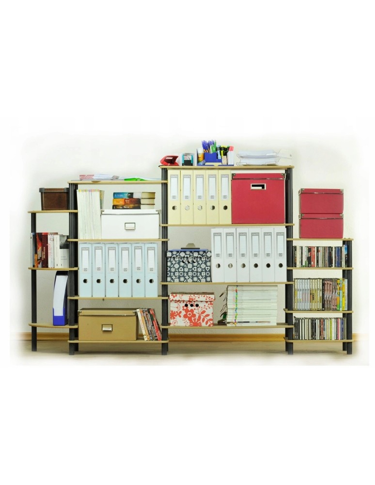 seria regałów DEDAL - Regał rurkowy DEDAL-6L Czarne rurki - product MODO24.PL 6