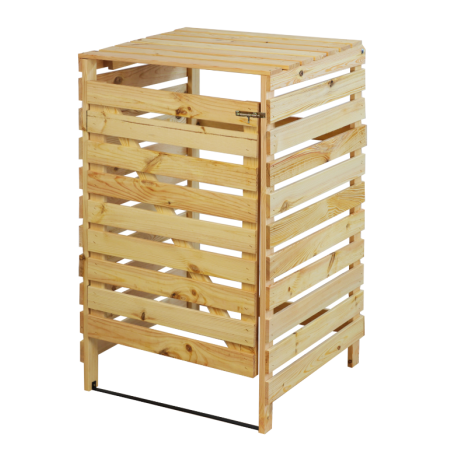 Drewniana wiata śmietnikowa · zabudowa na kosz o pojemności 120 L