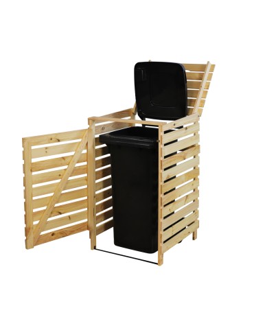 Drewniana wiata śmietnikowa · zabudowa na kosz o pojemności 120 L