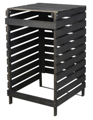 Kompostowniki - Drewniana osłona śmietnikowa na kosz o pojemności 120 l · kolor antracytowy - product 4