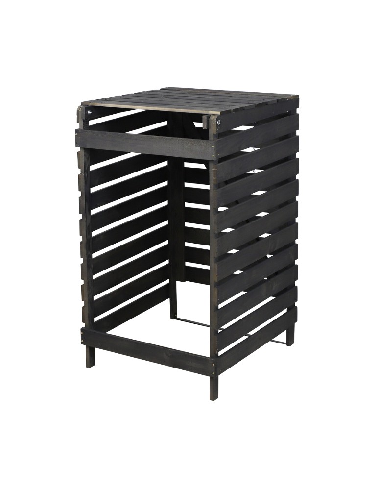 Kompostowniki - Drewniana osłona śmietnikowa na kosz o pojemności 120 l · kolor antracytowy - product MODO24.PL 4