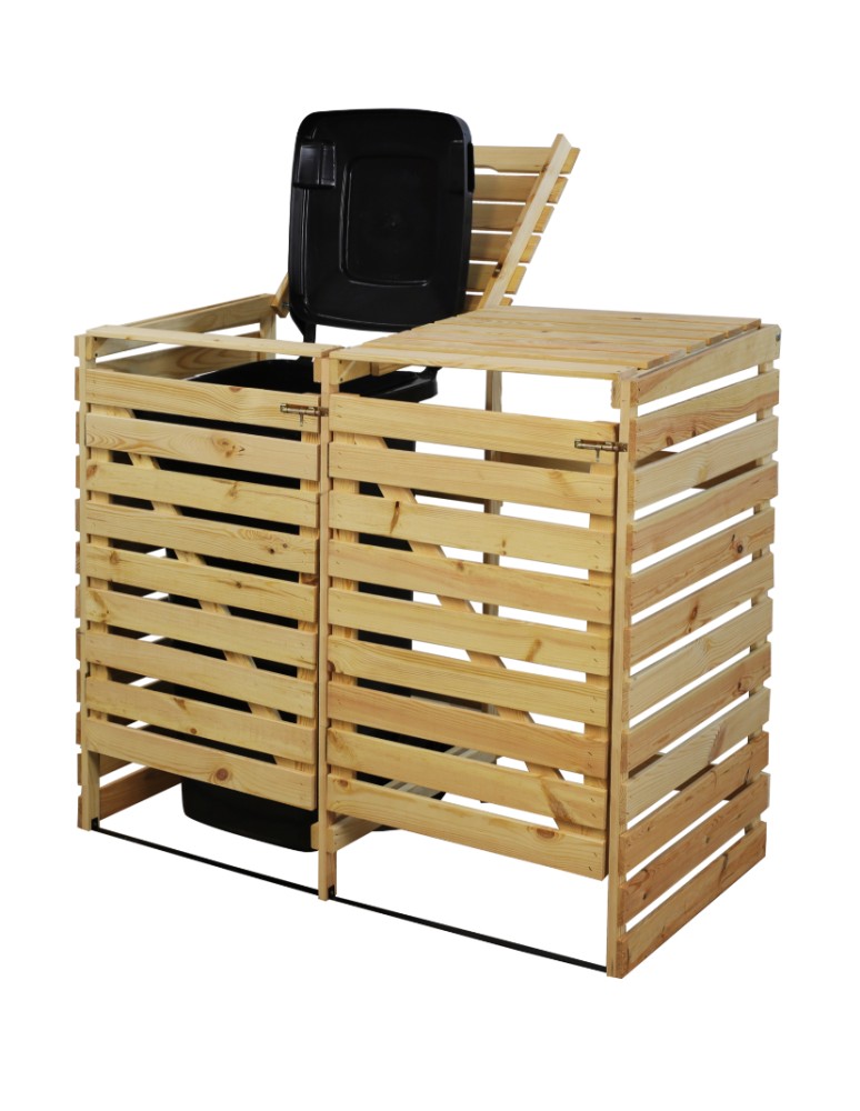 Kompostowniki - Podwójna wiata śmietnikowa na kosze o pojemności 120l - product MODO24.PL 2