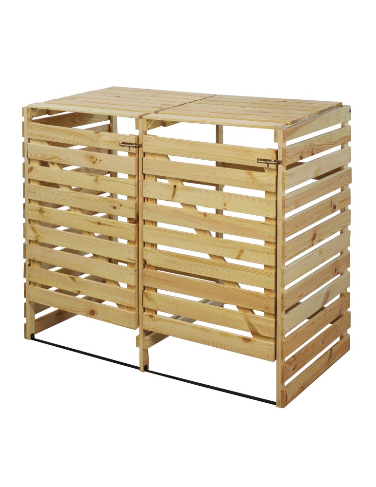 Kompostowniki - Podwójna wiata śmietnikowa na kosze o pojemności 120l - product MODO24.PL 3