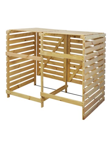 Kompostowniki - Podwójna wiata śmietnikowa na kosze o pojemności 120l - product 4