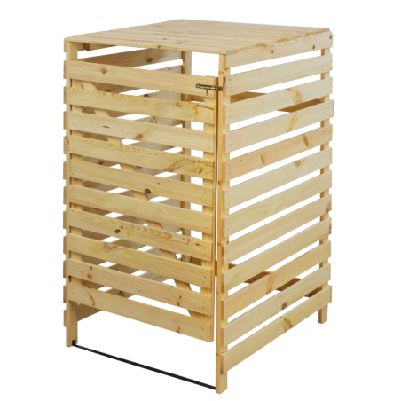 Drewniana osłona kosza na śmieci o pojemności 240 l