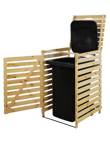 Drewniana osłona kosza na śmieci o pojemności 240 l