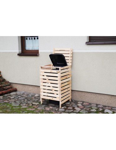 Kompostowniki - Drewniana osłona kosza na śmieci o pojemności 240 l - product 7