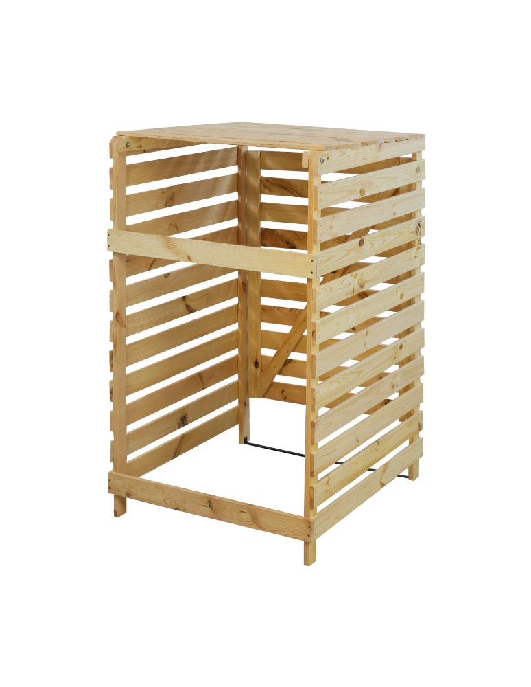 Kompostowniki - Drewniana osłona kosza na śmieci o pojemności 240 l - product MODO24.PL 3