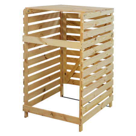 Drewniana osłona kosza na śmieci o pojemności 240 l