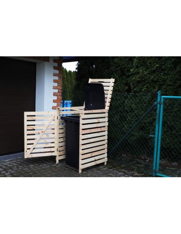 Kompostowniki - Drewniana osłona kosza na śmieci o pojemności 240 l - product 6