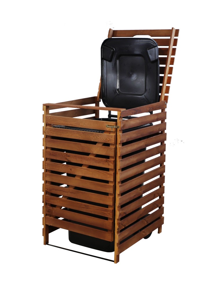 Kompostowniki - Brązowa wiata śmietnikowa 240L do ogrodu - product MODO24.PL 2