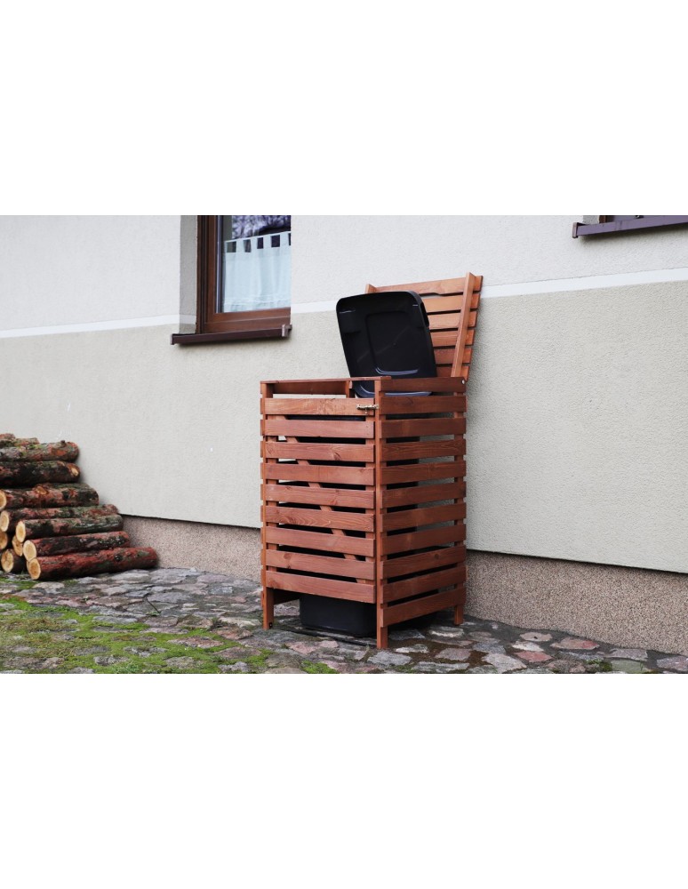 Kompostowniki - Brązowa wiata śmietnikowa 240L do ogrodu - product MODO24.PL 8