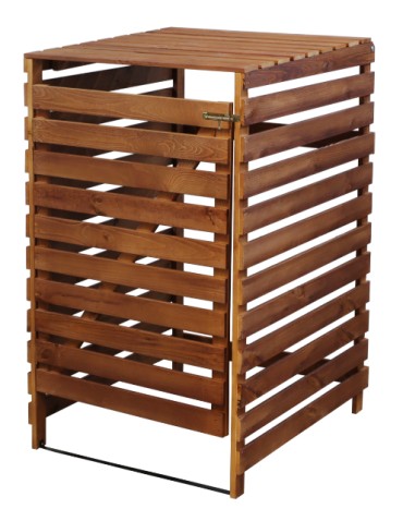 Kompostowniki - Brązowa wiata śmietnikowa 240L do ogrodu - product 3