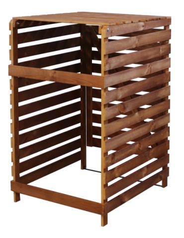 Kompostowniki - Brązowa wiata śmietnikowa 240L do ogrodu - product 4