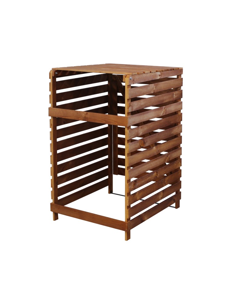 Kompostowniki - Brązowa wiata śmietnikowa 240L do ogrodu - product MODO24.PL 4