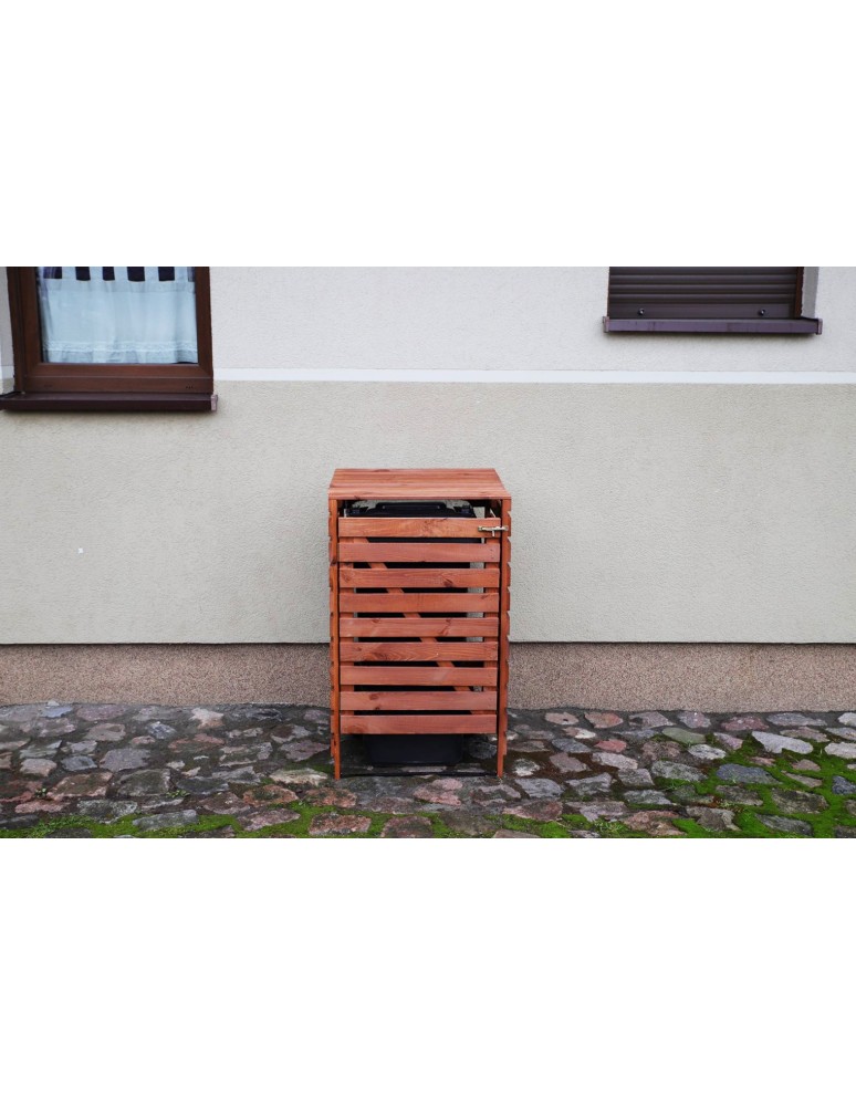 Kompostowniki - Brązowa wiata śmietnikowa 240L do ogrodu - product MODO24.PL 6