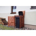 Brązowa wiata śmietnikowa 240L do ogrodu