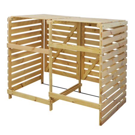 Śmietnikowa wiata na dwa kosze o pojemności 240 l