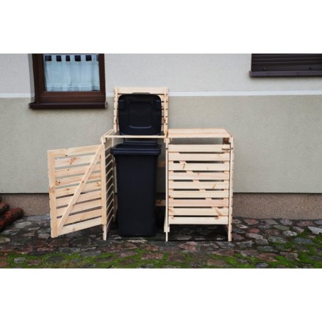 Śmietnikowa wiata na dwa kosze o pojemności 240 l