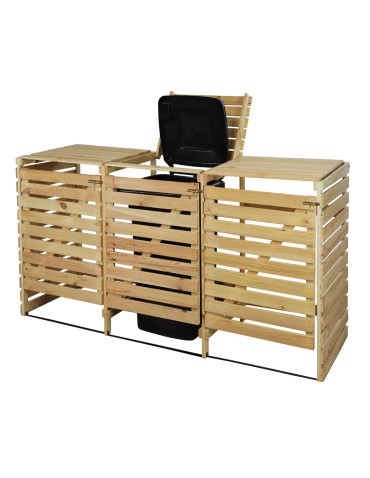 Trzykomorowa wiata na śmietniki o pojemności 240 l - product 2