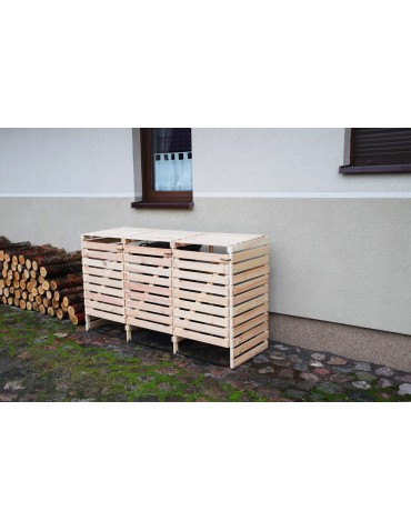 Kompostowniki - Trzykomorowa wiata na śmietniki o pojemności 240 l - product 6