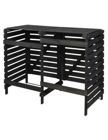 Kompostowniki - Śmietnikowa wiata na dwa kosze o pojemności 240 l - antracytowa - product 4