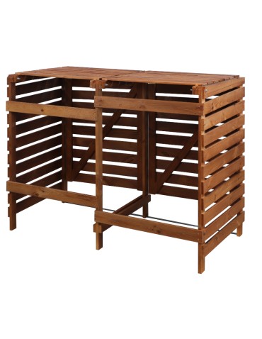 Kompostowniki - Podwójna brązowa obudowa na kosze na śmieci 240L - product 4