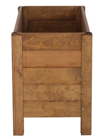 Brązowa drewniana doniczka na balkon RDS-4-1 - product 2