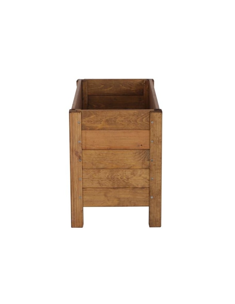 Kwietniki i donice - Brązowa drewniana doniczka na balkon RDS-4-1 - product MODO24.PL 1